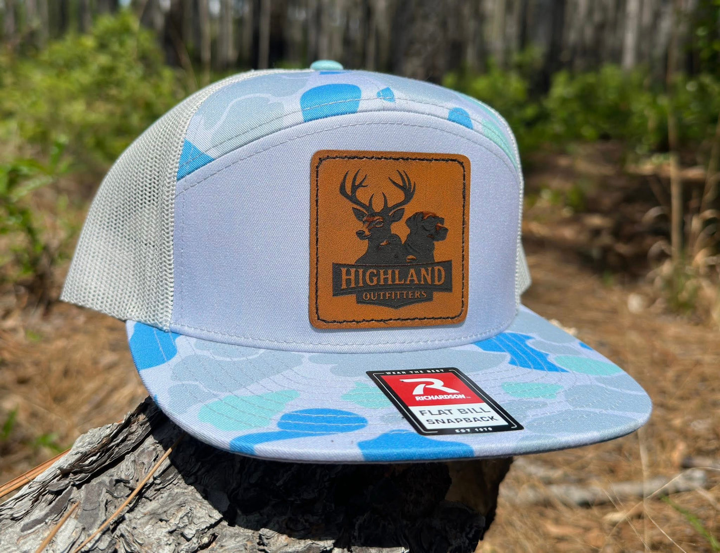 Saltwater Duck Camo/Ice Grey | Richardson 7 Panel Snapback